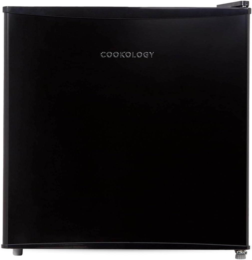 Cookology 45L Mini Fridge MFR45BK – Compact Countertop Fridge with Ice Box, Quiet 41dB, Ideal for Bedrooms, Offices & Student Rooms, Black