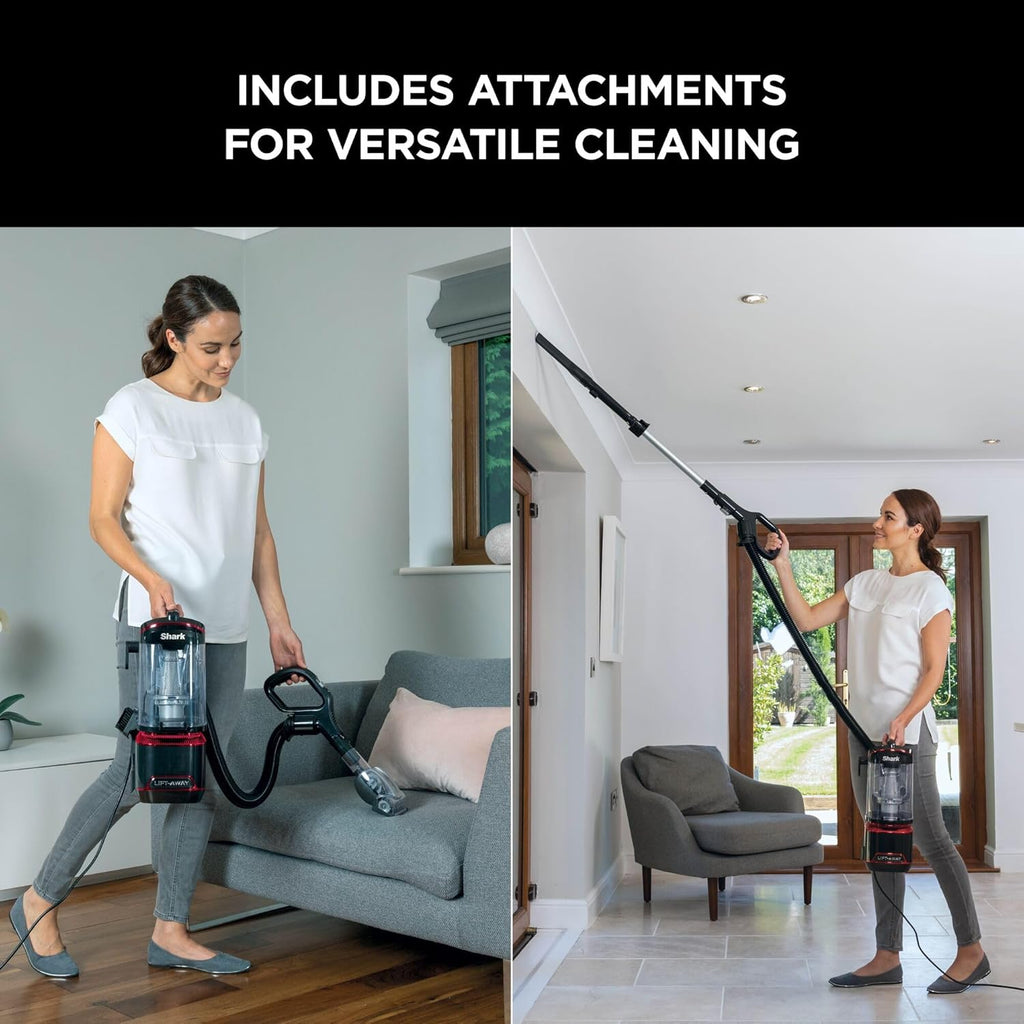 Shark Upright Corded Vacuum Cleaner 750W, 1.1L, Lift-Away, Pet Model, LED Headlights, Anti-Allergen, 8m Cord, Pet & Multi-Surface Tools